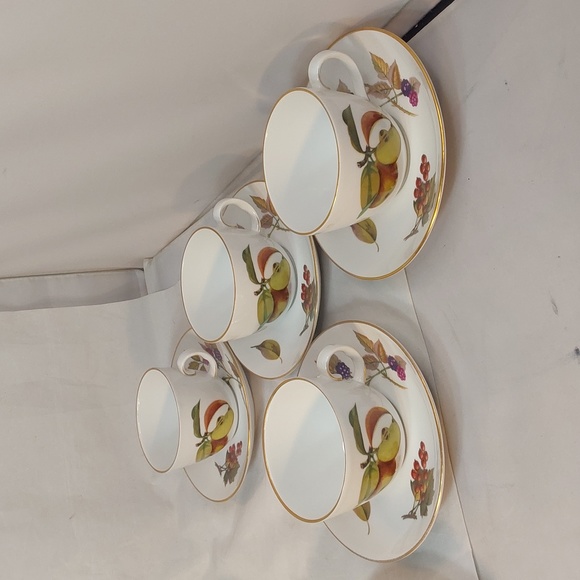 ROYAL WORCESTER EVESHAM (ring holder) ORIGINAL 1960'S GREEN & GOLD FINE CHINA - Picture 6 of 12